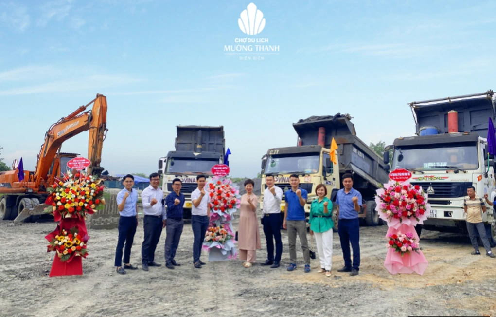 Ảnh khởi công dự án Chợ du lịch Mường Thanh.
