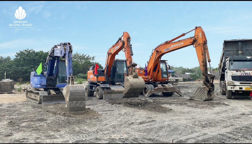 Ảnh khởi công dự án Chợ du lịch Mường Thanh.
