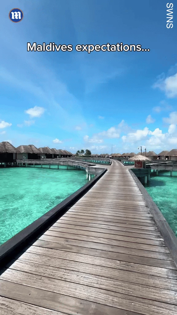 Cặp đôi đến Maldives với kỳ vọng sẽ được tận hưởng làn nước trong trẻo, khung cảnh nên thơ