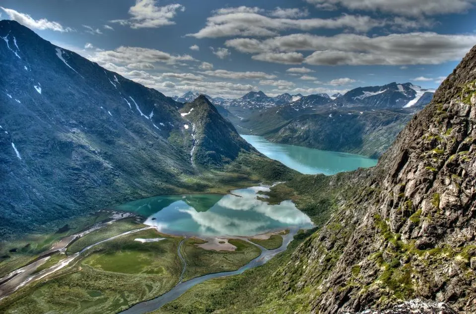 Cảnh đẹp của công viên quốc gia Jotunheimen ở Na Uy.