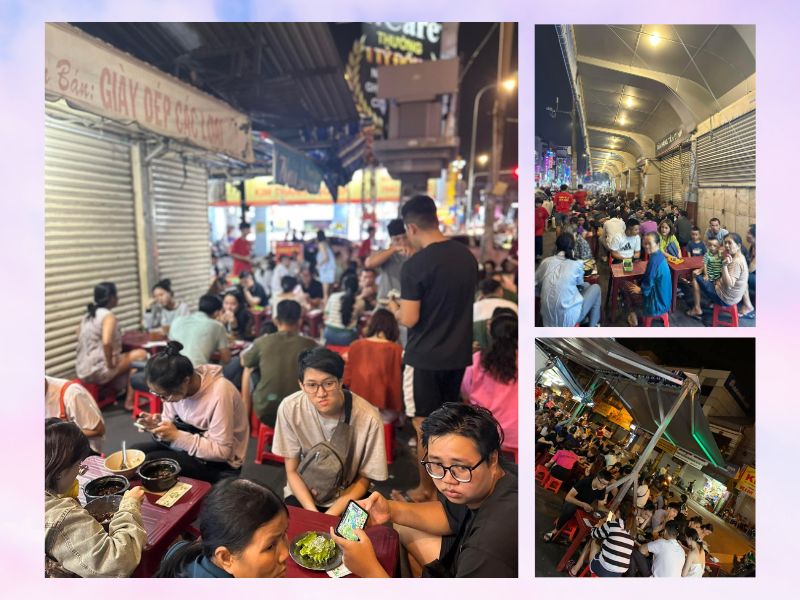 Một góc chợ đêm Tân Định.