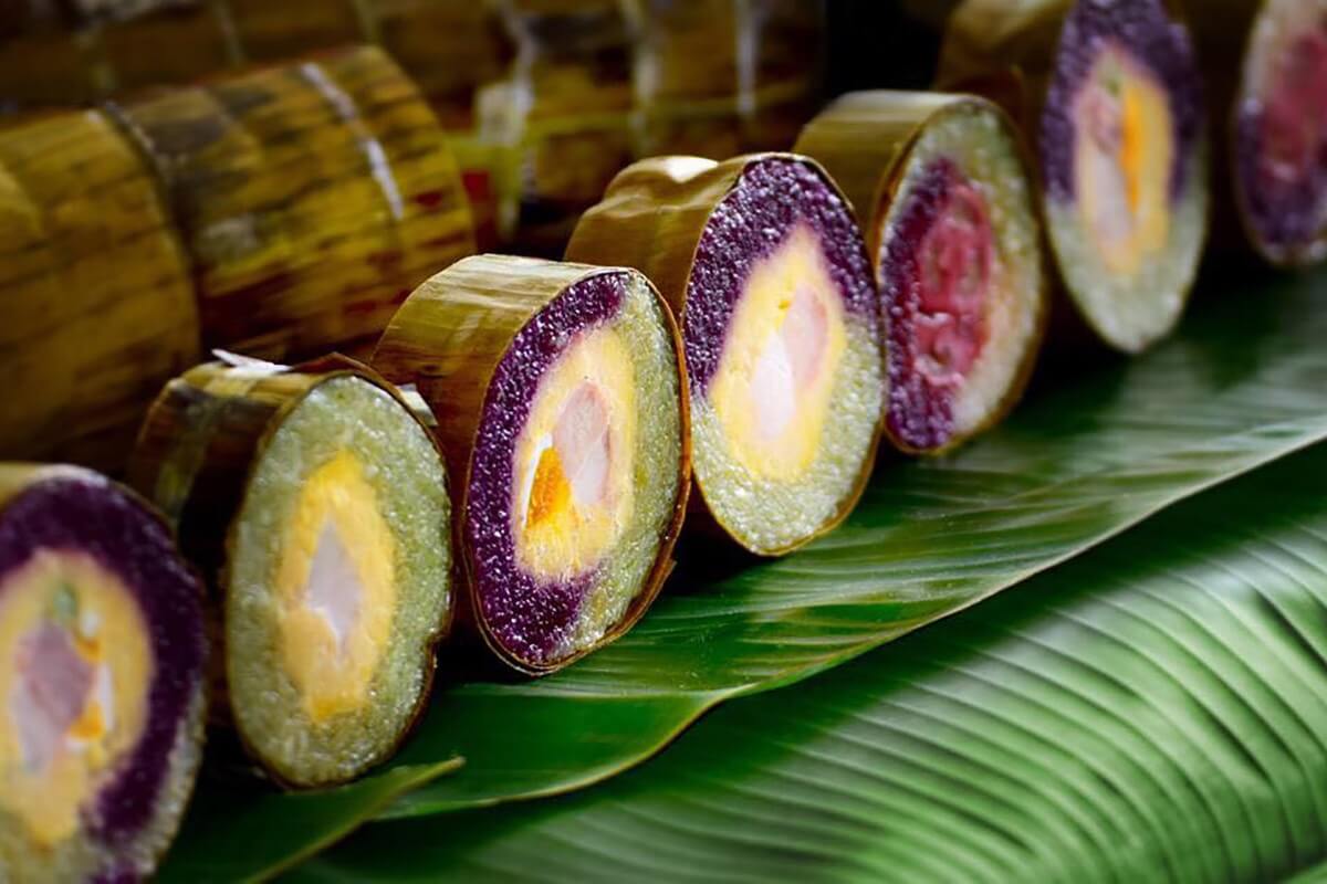 Bánh tét lá cẩm Cần Thơ