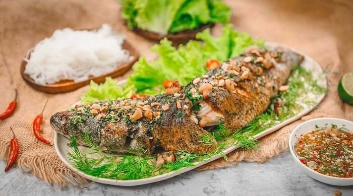 Cá lóc nướng trui Cần Thơ