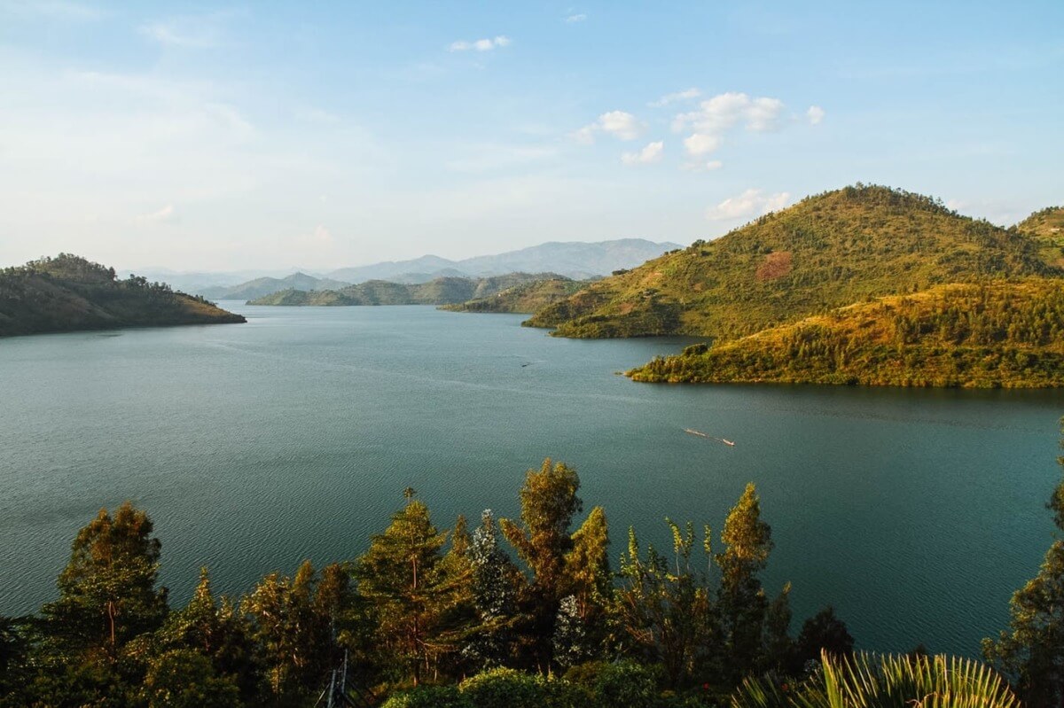 Hồ Kivu ở Rwanda.