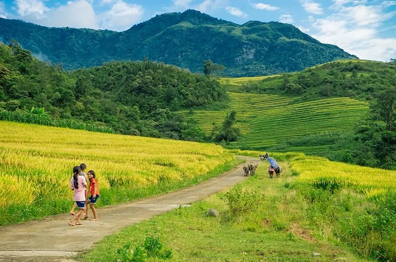 Khoảnh vườn và nếp nhà giản dị của người dân bản Hầu Chư Ngài