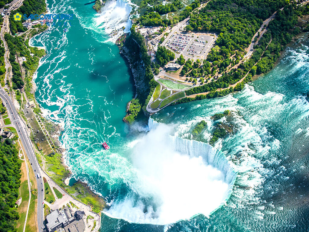 Thác Niagara, với những dòng thác bạc trắng xóa