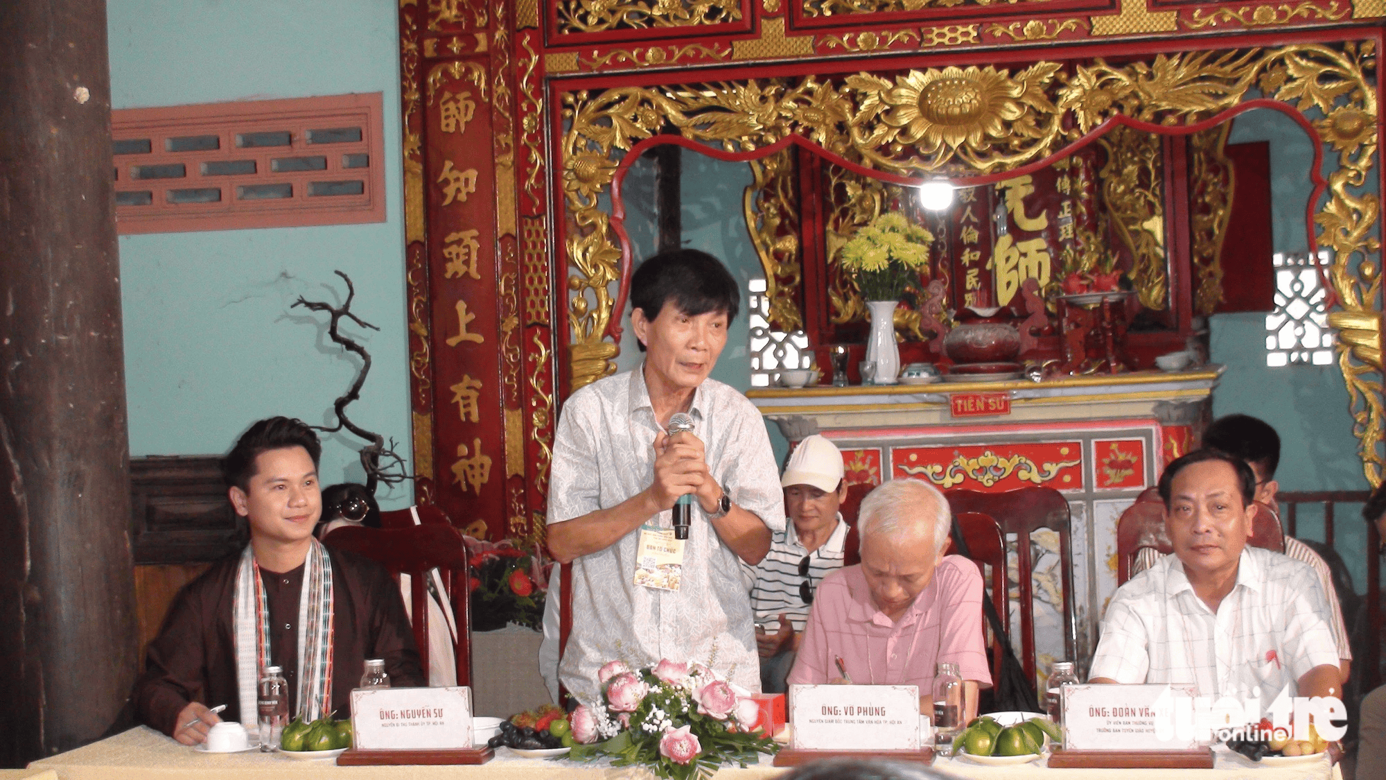 Ông Nguyễn Sự - nguyên bí thư Thành ủy TP Hội An, là người gắn bó với show diễn thực cảnh "Chợ ma Định Yên", chia sẻ tại buổi họp báo