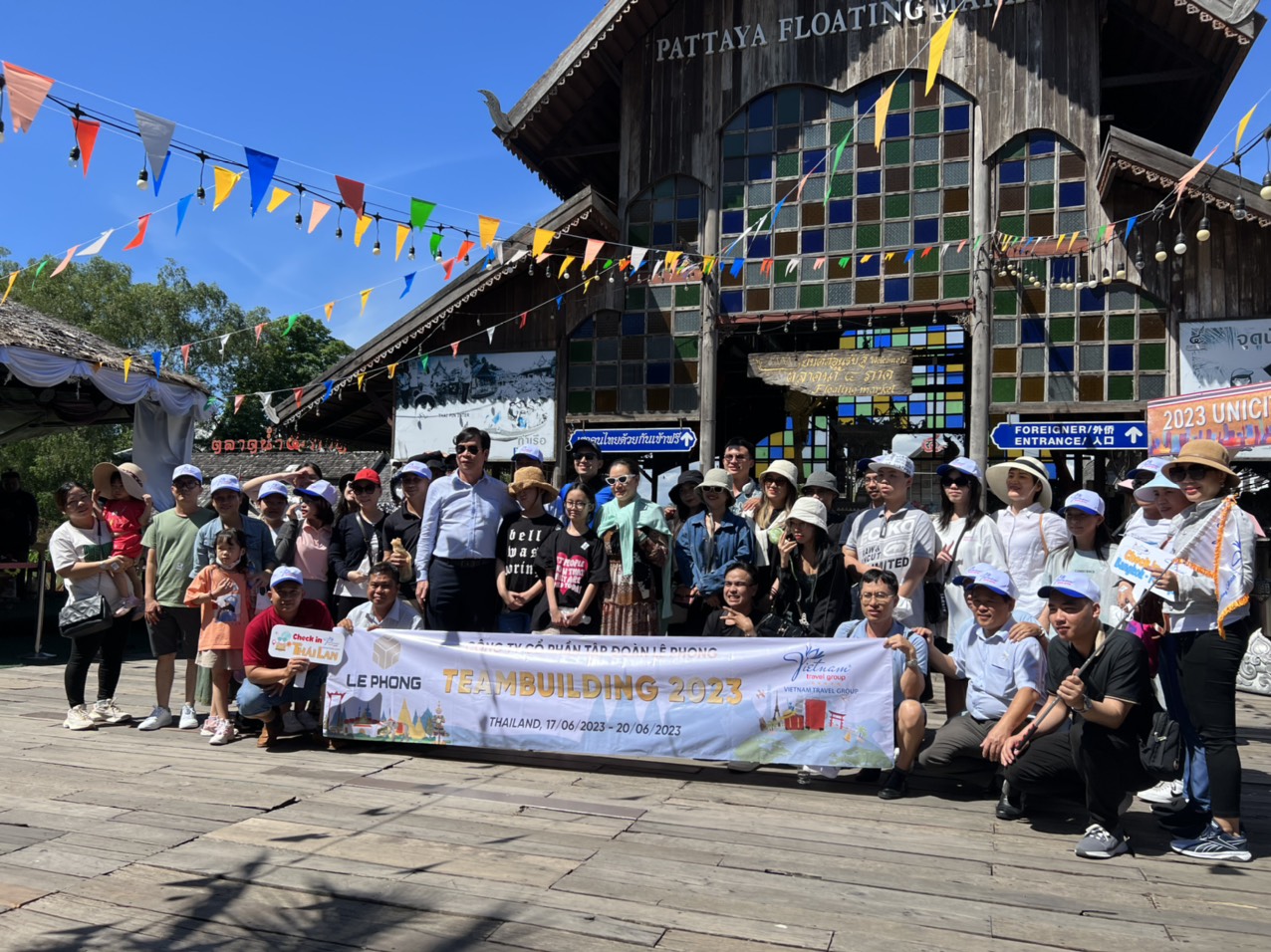 Đoàn khách tại Vietnam Travel Group trong hành trình khám phá Pattaya Thái Lan mùa hè vừa qua.